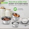 Nutrichef 10 Piece Stainless Steel Mixing Bowls with Lids Set, Dishwasher Safe, 5 Stackable Nesting Bowls and NCMBWLID - alternate 3