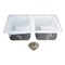 Kingston Brass 33-Inch Cast Iron Self-Rimming Double Bowl Drop-In Kitchen Sink, 5-Hole with Basket Strainers x 2 KGT33229D58 - alternate 1