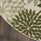 Homeroots 5' Ivory Green And Dark Green Round Floral Indoor Outdoor Area Rug 548141 - alternate 6