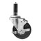 Service Caster 4'' SS Hard Rubber Swivel 7/8'' Expanding Stem Caster with Brake SCC-SSEX20S414-HRS-TLB-78 - alternate 1