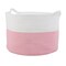 Home-Complete Extra-Large Basket Cotton Rope Basket with Handles for Organizing, Laundry, and Blanket, Pink ST-HOME1-PNK - alternate 1