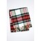 Homeroots 55" X 70" Black Red And White Plaid Cotton Blend Plush Throw Blanket with Fringe 702223 - alternate 1