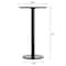 Flash Furniture 24" Round Tabletop, Seamless Surface Technology, White Faux Marble, 18" Round Black Bar Height Base ST-RD24-WHMAR-TR18B-GG - alternate 3