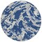 Homeroots 8' Navy Blue Gray And Ivory Round Abstract Washable Indoor Outdoor Area Rug 600110 - alternate 5