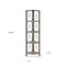 Homeroots 59" Taupe Metal Corner Bookcase 489786 - alternate 5