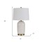 Homeroots 24" Ivory Metal Table Lamp With White Drum Shade 524784 - alternate 6