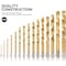 Neiko High-Speed Steel Left-Hand Drill-Bit Set with Titanium Nitride Coating, SAE Sizes, 15-Piece Set 10037A - alternate 5