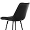 Elama 2 Piece Diamond Stitched Faux Leather Bar Chair in Black with Metal Legs ELM-799-19C-BLK - alternate 5