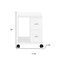 Homeroots 17.75" X 17.75" X 23" White Particle Board Hollow Core 2 Drawers Office Cabinet 333355 - alternate 6