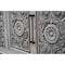 Homeroots 106" Gray Distressed Solid Wood Carved Floral Three Drawer Sideboard with Four Doors 642292 - alternate 5