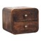 Homeroots 10" Brown Solid Wood Square Two Drawer Nightstand 651741 - alternate 6