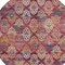 Homeroots 8' Rust Gold And Blush Round Aztec Washable Indoor Outdoor Area Rug 615790 - alternate 7