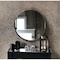 Homeroots 47" Round Black Metal Frame Wall Mirror 376409 - alternate 6