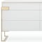 Homeroots 60" Gold and White Solid and Manufactured Wood Six Drawer Double Dresser 490827 - alternate 5