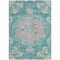 Homeroots 8' X 10' Teal Blue Floral Medallion Washable Indoor Outdoor Area Rug 607857 - alternate 7