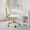 Martha Stewart Lulu Upholstered Office Chair in Off White/Polished Brass CH-240229-1-CR-GLD-MS - alternate 8