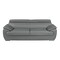 Homeroots 86" Gray Leather Sofa With Silver Legs 329527 - alternate 1