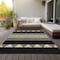 Homeroots 3' X 5' Black Ivory And Wheat Southwestern Washable Indoor Outdoor Area Rug 613885 - alternate 6