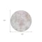 Homeroots 8' Ivory Light Purple And Gray Round Damask Washable Indoor Outdoor Area Rug 596389 - alternate 4