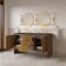 James Martin Vanities Hudson 60" Double Vanity, Honey Oak w/ 3 CM Parisien Bleu Silestone Top 435-V60D-HNO-3PBL - alternate 8