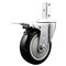 Service Caster 4 Inch Black Poly Wheel Swivel 7/8 Inch Square Stem Caster with Total Lock Brake SCC-SQTTL20S414-PPUB-BLK-78 - alternate 1