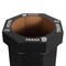 Happimess Fleur 25-Gallon Disposable Corrugated Cardboard Event Trash Can, Recycling Bin, Charcoal Black, 2PK HPM1300D-SET2 - alternate 5