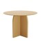 Homeroots 42" Beige Solid Wood Pedestal Base Round Top Dining Table 712165 - alternate 4