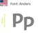 Aacc Self-Adhesive Vinyl Letter: p, Scale: 4.5 in. Color: Gray Font: Anders by AACC-Anders-lp-Gray-I4.5x1 - alternate 1