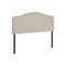 Homeroots Beige Linen Blend Upholstered Arched Full Headboard With Nail Head Trim 490190 - alternate 1