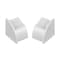 D-Line 0.87x0.87in 22x22mm White 1/4-Round End Cap, 4PK, 2x Left, 2x Right, 4PK US/EC22QSW-4PK - alternate 1