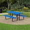 Leisure Craft Rectangle Portable Picnic Table, Blue, 6 ft L T6XPP-BLUE - alternate 6