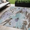 Homeroots 5' X 8' Taupe And Lilac Floral Washable Indoor Outdoor Area Rug 610999 - alternate 1