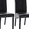 Homeroots Set of Two Black Upholstered Faux Leather Dining Parsons Chairs 546388 - alternate 5
