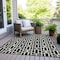 Homeroots 5' X 8' Black And Ivory Geometric Washable Indoor Outdoor Area Rug 594834 - alternate 4