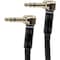 Monoprice 8-inch Premier Series 1/4-inch (TRS) Male Right Angle to Male Right Angle 16AWG Cable (Gold Plated) 601100 - alternate 1