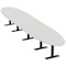 Skutchi Designs 20ft Conference Table With Power Unit | 18 Person Modular Oval Meeting Table | Harmony Series HAR-OVL-48X240-T.BK-U779-NA - alternate 1
