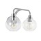 Jonathan Y Sandrine 17.5 in. 2-Light Iron/Seeded Glass Cottage Rustic LED Vanity Light, Chrome JYL7527B - alternate 8