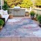Homeroots 5' X 8' Blush And Gray Abstract Washable Indoor Outdoor Area Rug 631874 - alternate 6
