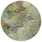 Homeroots 8' Beige Green And Artichoke Green Round Abstract Washable Indoor Outdoor Area Rug 577615 - alternate 4