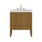 James Martin Vanities Hudson 30" Single Vanity, Honey Oak w/ 3 CM Ethereal Noctis Silestone Top 435-V30-HNO-3ENC - alternate 1