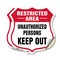 Signmission Restricted Area Shield Sign Unauthorized, 12 inch X 12 inch, Vinyl Decal, 2PK SHI-D-2PACK-12-457 - alternate 1