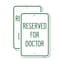 Signmission Reserved for Doctor, 18'' X 24'' 2 Signs, Heavy Gauge Aluminum, 2PK A-1824-2PACK-23212 - alternate 1