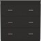 Homeroots 32" Black Three Drawer Dresser 479991 - alternate 3
