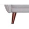 Homeroots Light Gray Fabric Finish Sofa with Solid Wood Ash Fluted Legs 374032 - alternate 4