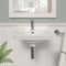 Whitehaus Collection 15 in Rectangular Wall Mount Basin with Integrated Oval Bowl and Single Faucet Drilling /w Overflow B-LO944 - alternate 3