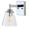 Jonathan Y Marion 5" 1-Light Hurricane Metal/Seeded Glass LED Vanity Light, Chrome JYL7432A - alternate 8