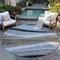 Homeroots 8' Brown Blue And Gray Round Abstract Washable Indoor Outdoor Area Rug 603673 - alternate 5