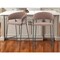 Homeroots Set of Two 26" Brown and Black Shearling and Steel Low Back Counter Height Bar Chairs 555752 - alternate 6