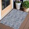 Homeroots 3' X 5' Navy Blue And Sky Blue Damask Washable Indoor Outdoor Area Rug 588142 - alternate 1