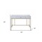 Homeroots 43" Silver and Champagne Writing Desk 319070 - alternate 2